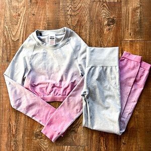 Gymshark Ombré Leggings and Long sleeve Set